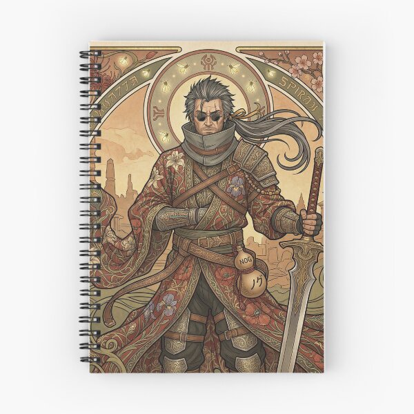 Item preview, Auron in the style of Alphonse Mucha designed and sold by Solace Sparkles.