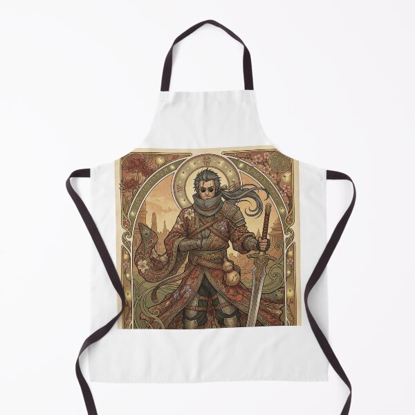 Item preview, Auron in the style of Alphonse Mucha designed and sold by Solace Sparkles.