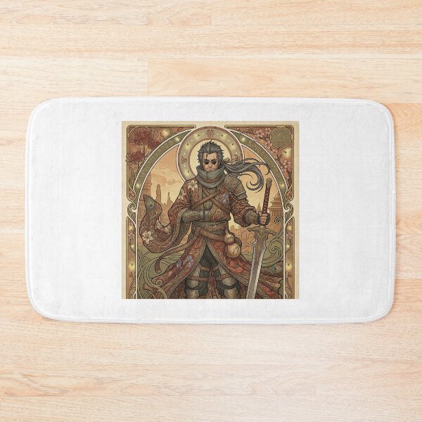 Item preview, Auron in the style of Alphonse Mucha designed and sold by Solace Sparkles.
