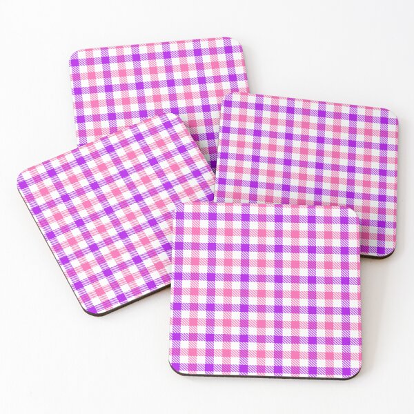 Item preview, Pink And Purple Gingham Check White  designed and sold by PatternTitan.