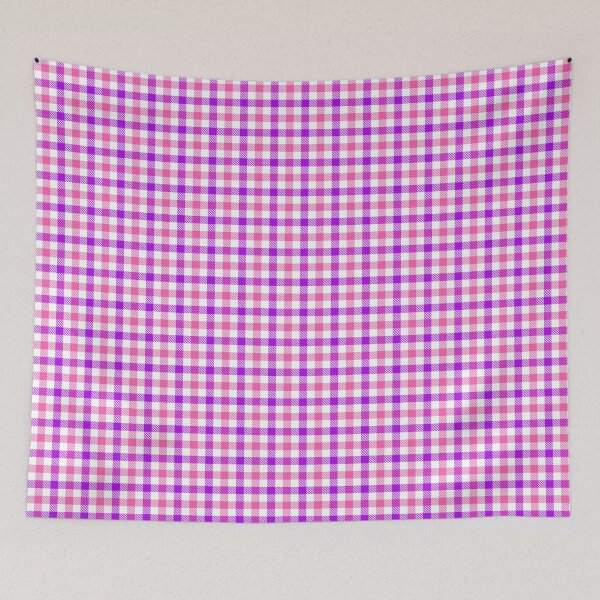 Item preview, Pink And Purple Gingham Check White  designed and sold by PatternTitan.