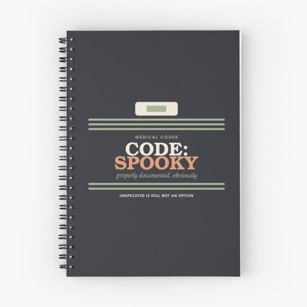 Item preview, Code: Spooky — Medical Coder Halloween Badge designed and sold by SlowMadeShelf.