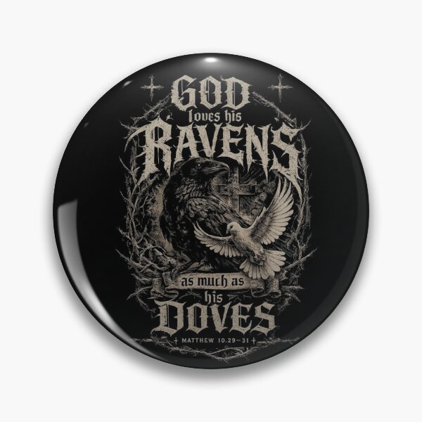 Item preview, God Loves His Ravens As Much As His Doves Christian Art designed and sold by NoeValdric.