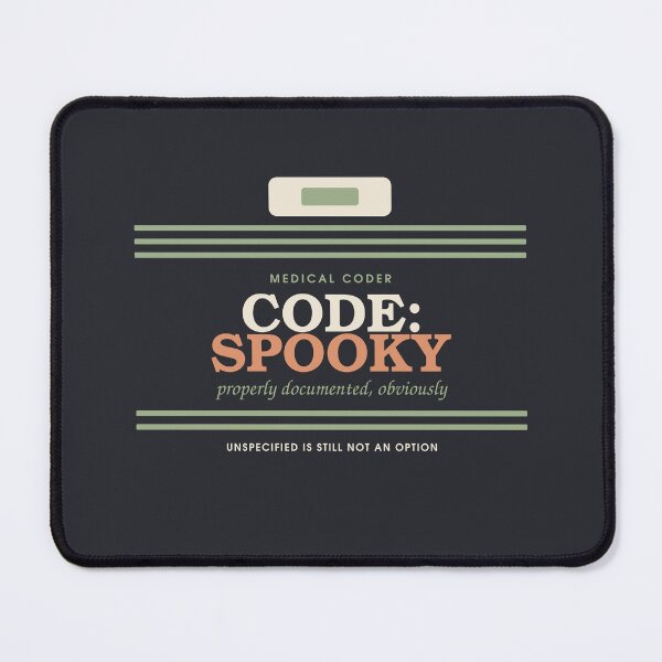 Item preview, Code: Spooky — Medical Coder Halloween Badge designed and sold by SlowMadeShelf.