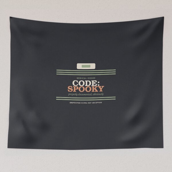 Item preview, Code: Spooky — Medical Coder Halloween Badge designed and sold by SlowMadeShelf.