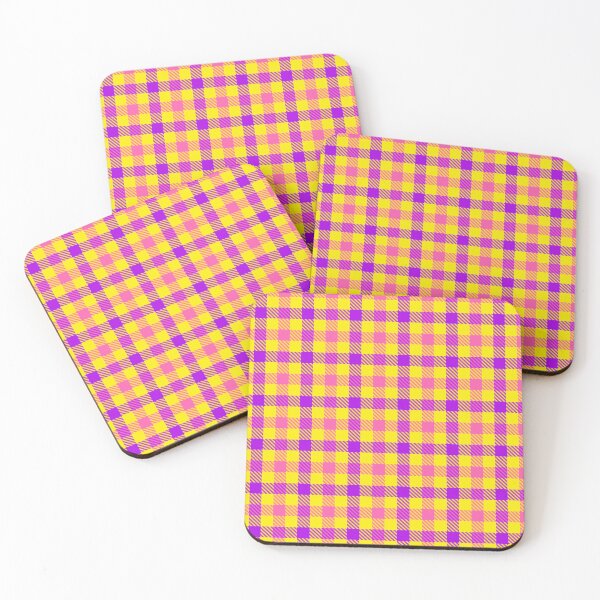 Item preview, Pink And Purple Gingham Check Yellow  designed and sold by PatternTitan.