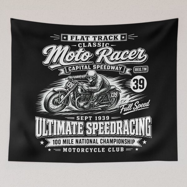 Item preview, Vintage 1939 Flat Track Classic Moto Racer designed and sold by TshirtsOnline-.