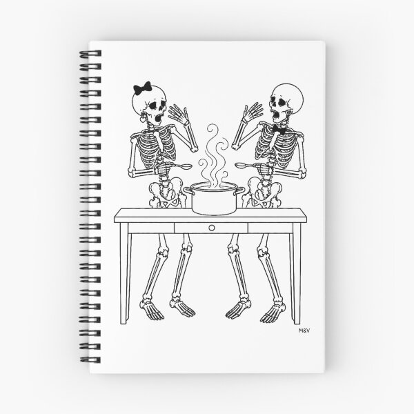 Item preview, Skeleton Couple Cooking Together designed and sold by Qenlo.