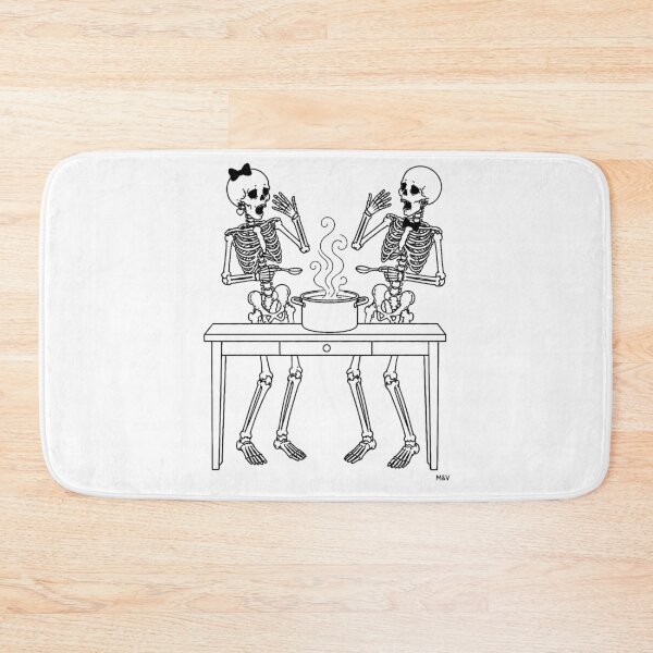 Item preview, Skeleton Couple Cooking Together designed and sold by Qenlo.