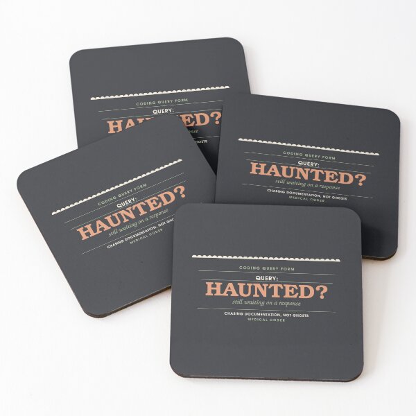 Item preview, Query: Is It Haunted? — Medical Coder Halloween Badge designed and sold by SlowMadeShelf.