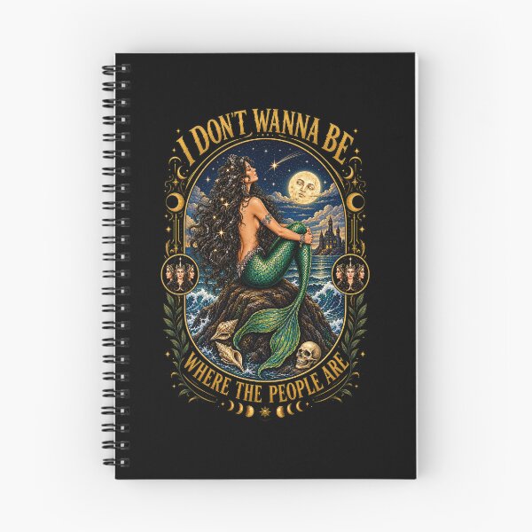 Item preview, I Don't Wanna Be Where The People Are Dark Mermaid Vintage designed and sold by Witchfoundart.