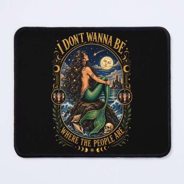 Item preview, I Don't Wanna Be Where The People Are Dark Mermaid Vintage designed and sold by Witchfoundart.