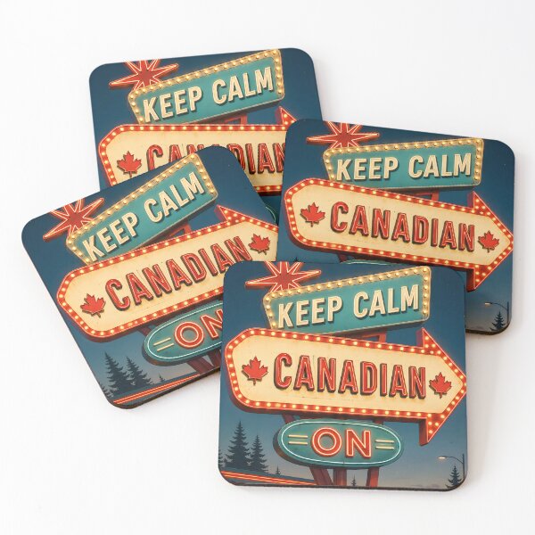 Item preview, Vintage Neon Motel Sign Keep Calm Canadian On designed and sold by Sybille-Yates.