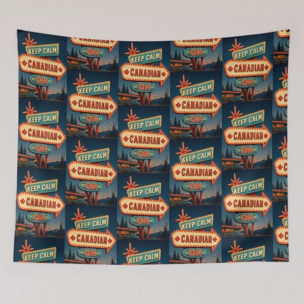 Item preview, Vintage Neon Motel Sign Keep Calm Canadian On designed and sold by Sybille-Yates.