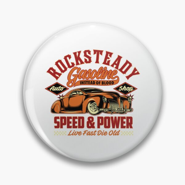 Item preview, Rocksteady Gasoline Speed & Power Vintage Hot Rod Leadfoot designed and sold by heedooppod.