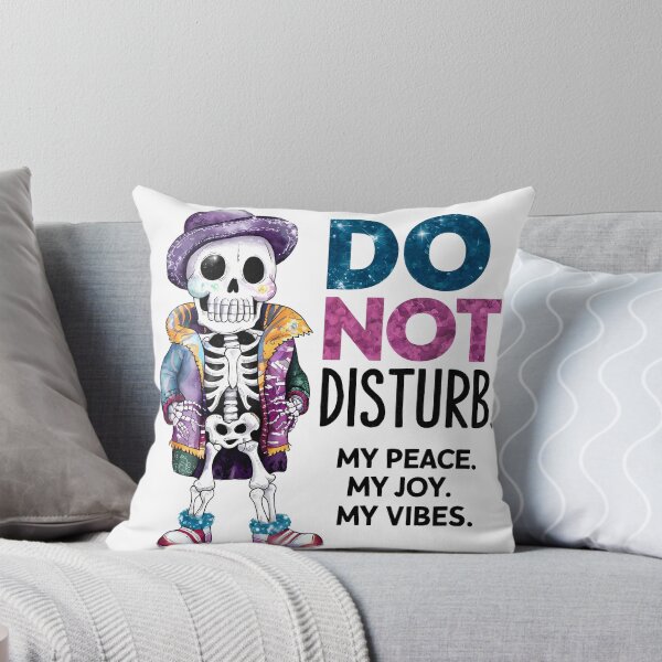 Item preview, Do Not Disturb My Peace – Colorful Skeleton Vibes Art designed and sold by Zebaiche.