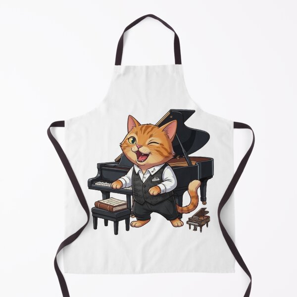 Item preview, Cute Pianist Cat in Suit  designed and sold by zaoroo shop.