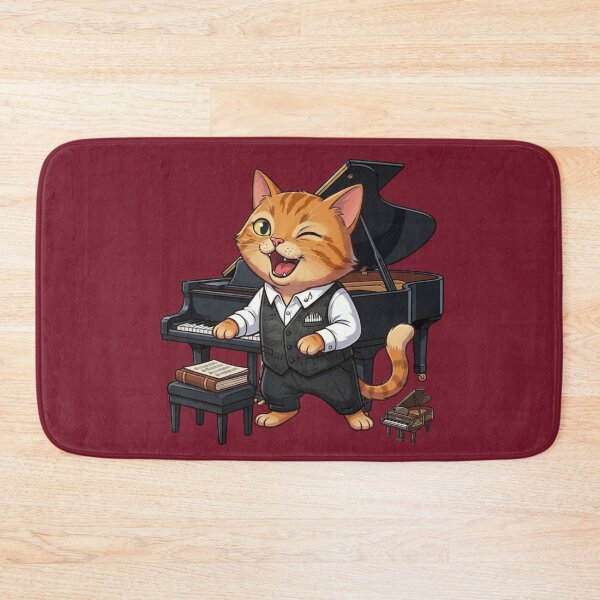 Item preview, Cute Pianist Cat in Suit  designed and sold by zaoroo shop.