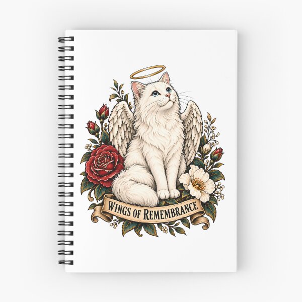 Item preview, Wings Of Remembrance Angel Cat designed and sold by Old's Cool Cat Studio.