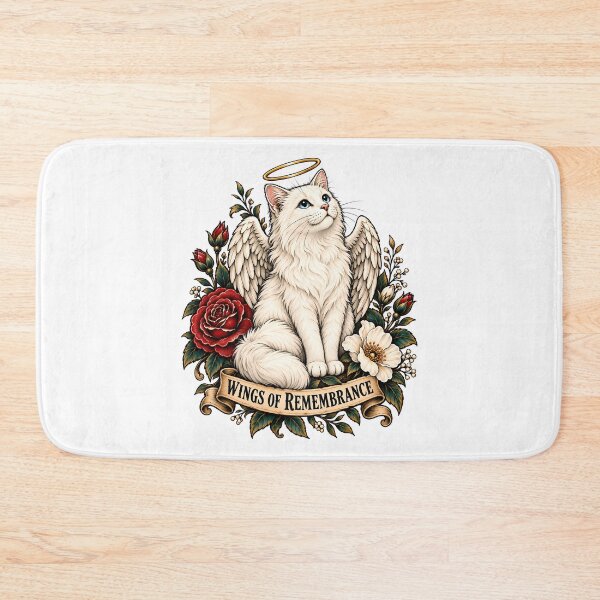 Item preview, Wings Of Remembrance Angel Cat designed and sold by Old's Cool Cat Studio.