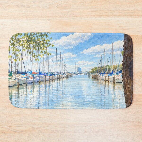 Item preview, Boats in the marina designed and sold by Carol-arts-.