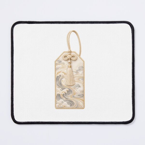 Item preview, Golden Water Wave Omamori-Style Charm Motif designed and sold by LuminaKage.