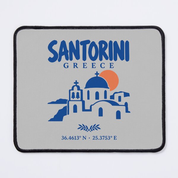 Item preview, Santorini Greece Oia Blue Dome Travel Art designed and sold by MavtM.