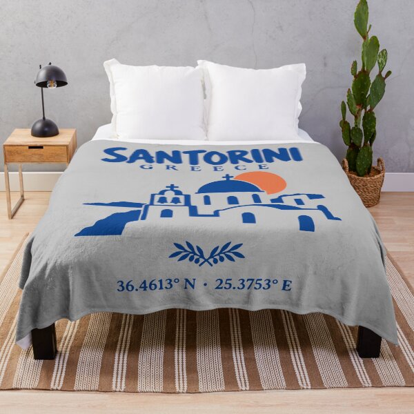 Item preview, Santorini Greece Oia Blue Dome Travel Art designed and sold by MavtM.