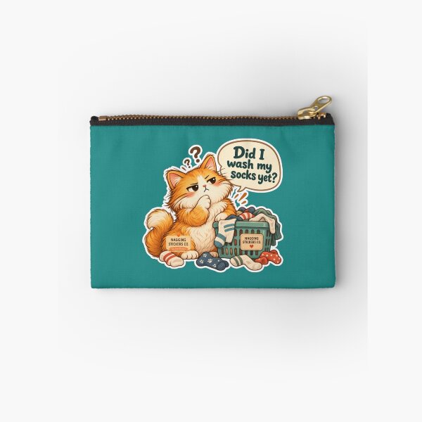 Item preview, NAGGINGCAT3 BY NAGGINGSTICKERSCO. DID I WASH MY SOCKS YET? MUNDANE COLLECTION | GREEN Edition | No.01 designed and sold by LaMaisonOfMY.