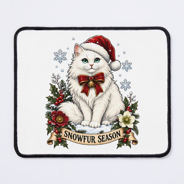 Item preview, Snowfur Season Santa Cat designed and sold by Old's Cool Cat Studio.