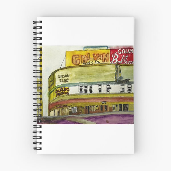 Item preview, Galvan Building Street View Painting designed and sold by BirdandaBrush.