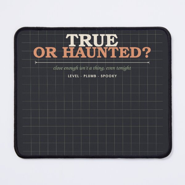 Item preview, True or Haunted? — Millwright Halloween Badge designed and sold by SlowMadeShelf.