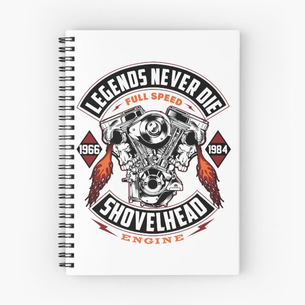 Item preview, Legends Never Die Shovelhead Engine Vintage V Twin Biker designed and sold by heedooppod.