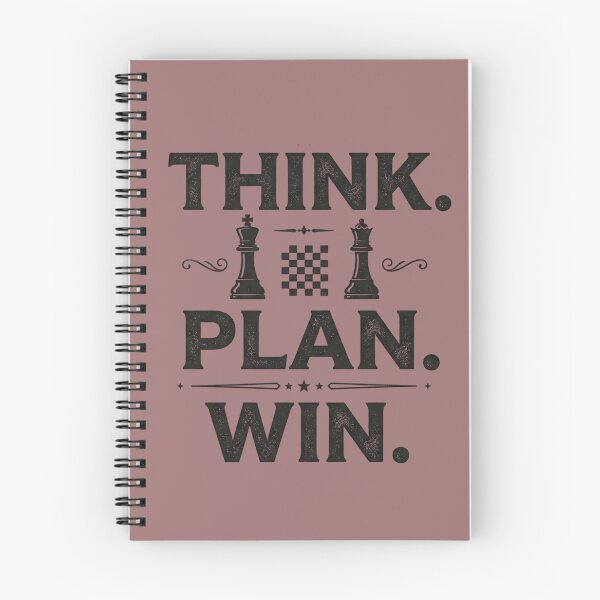 Item preview, Think Plan Win – Vintage Chess Strategy Motivation Design designed and sold by RajDeals.