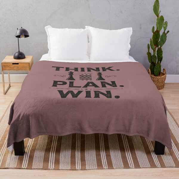 Item preview, Think Plan Win – Vintage Chess Strategy Motivation Design designed and sold by RajDeals.