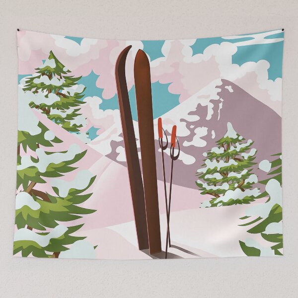 Item preview, Les Arcs France ski poster designed and sold by cynthiasholma.