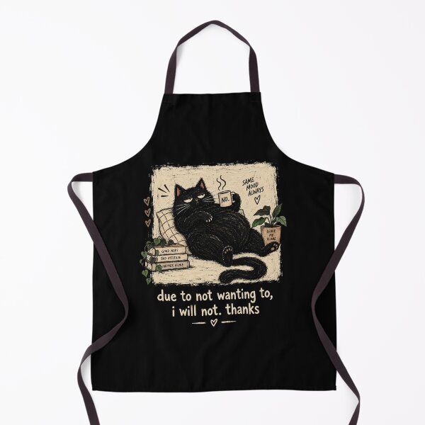 Item preview, Due to Not Wanting To I Will Not, Funny Cat Quote, Sarcastic Cat Humor, Sassy Meme Cat, Relatable Funny Saying, Cat Lover Gift designed and sold by Quiajia.