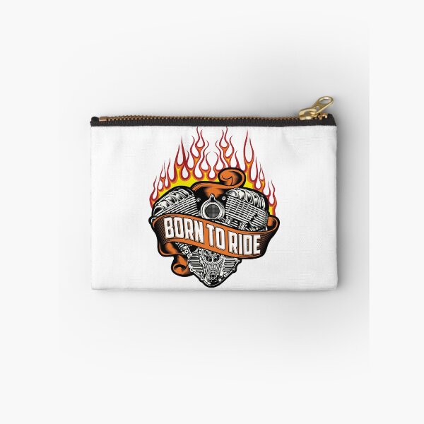 Item preview, Born To Ride Flaming V Twin Engine Vintage Biker designed and sold by heedooppod.
