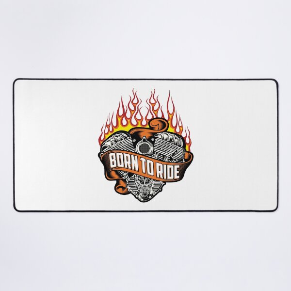 Item preview, Born To Ride Flaming V Twin Engine Vintage Biker designed and sold by heedooppod.