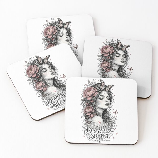 Item preview, Bloom In Silence Peony Female Portrait Graphic designed and sold by InkDriveStudio.