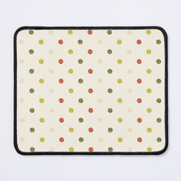 Item preview, Retro Geometric Watercolor Polka Dots in Mustard Yellow, Rust and Olive Green designed and sold by QuestingPixel.