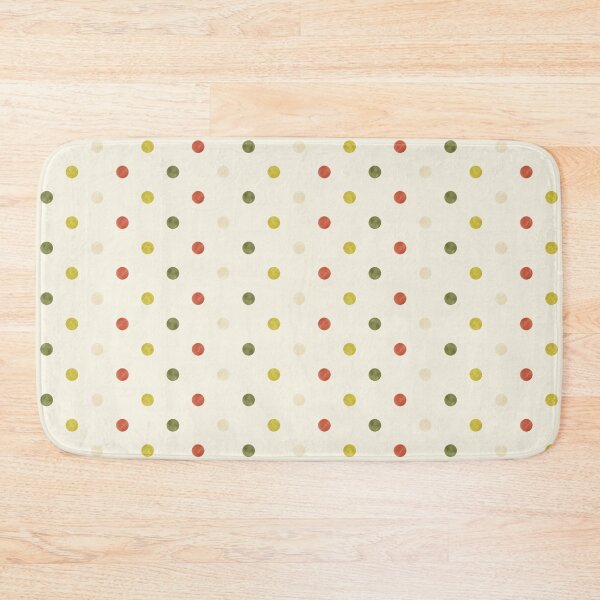 Item preview, Retro Geometric Watercolor Polka Dots in Mustard Yellow, Rust and Olive Green designed and sold by QuestingPixel.