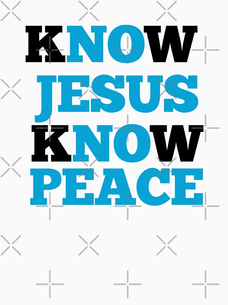 KNOW JESUS KNOW LIFE T-shirt, grey with black design – L.A. De