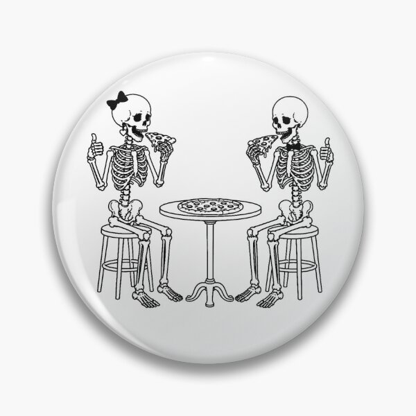 Item preview, Skeleton Couple Pizza Date designed and sold by Qenlo.