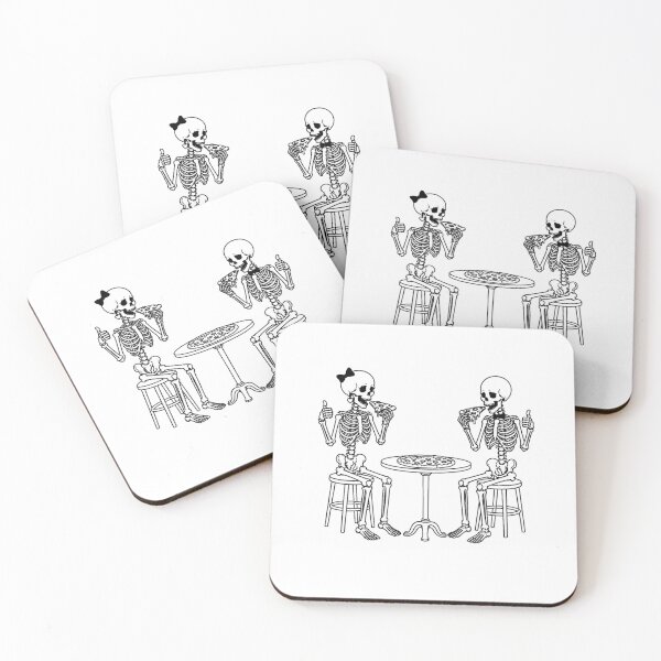 Item preview, Skeleton Couple Pizza Date designed and sold by Qenlo.