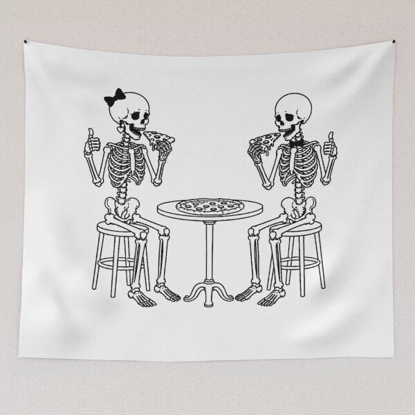 Item preview, Skeleton Couple Pizza Date designed and sold by Qenlo.