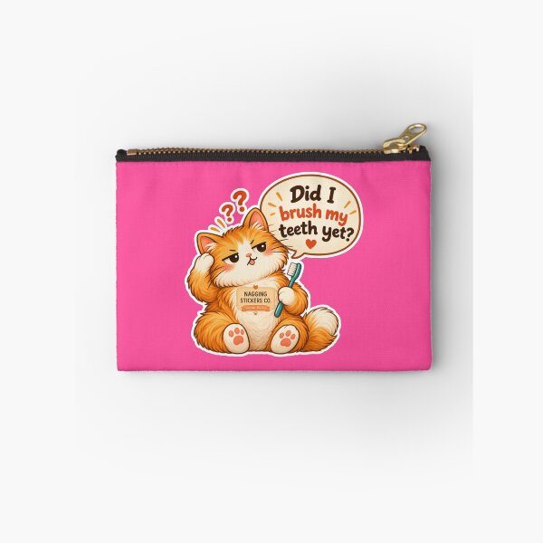 Item preview, NAGGINGCAT3 BY NAGGINGSTICKERSCO. DID I BRUSH MY TEETH YET? MUNDANE COLLECTION | ELECTRIC PINK Edition | No.02 designed and sold by LaMaisonOfMY.