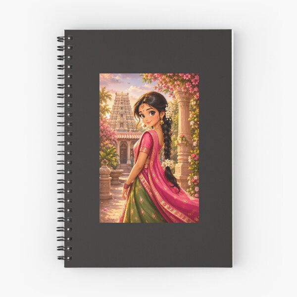 Item preview, Beautiful Indian Girl in Half Saree – South Indian Traditional Cartoon Art designed and sold by vinothmech53.