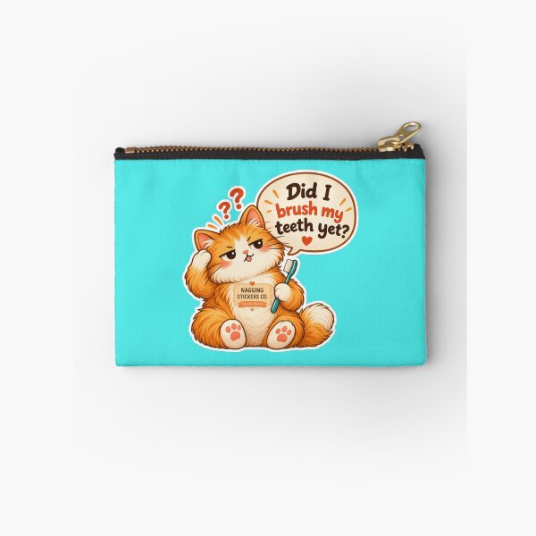 Item preview, NAGGINGCAT3 BY NAGGINGSTICKERSCO. DID I BRUSH MY TEETH YET? MUNDANE COLLECTION | AQUA Edition | No.02 designed and sold by LaMaisonOfMY.