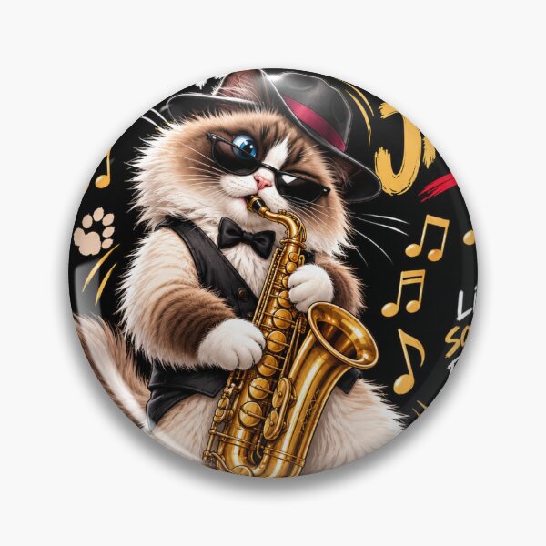Item preview, Ragdoll Cat Plays Cool Jazz designed and sold by Vinci62.